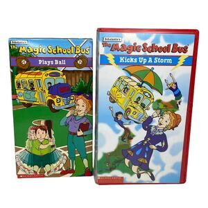 The Magic School Bus Plays Ball and Kicks Up A Storm VHS Bundle